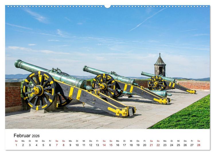 Produktbild: Bergfestung K&ouml;nigstein (Wandkalender 2026 DIN A2 quer), CALVENDO Monatskalender