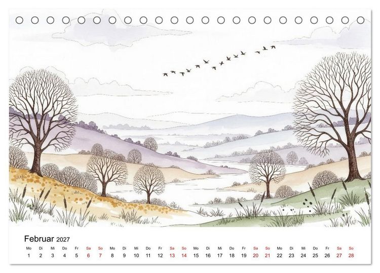 Produktbild: Einfach sch&ouml;n - Natur im Wandel der Jahreszeiten (Tischkalender 2027 DIN A5 quer), CALVENDO Monatskalender