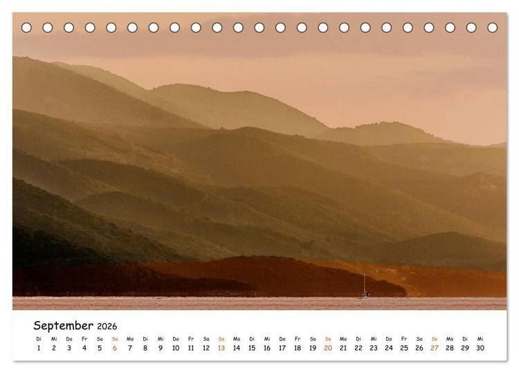 Produktbild: Dalmatiens S&uuml;den, Peljesac und Korcula (Tischkalender 2026 DIN A5 quer), CALVENDO Monatskalender