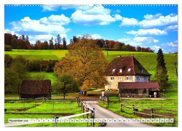 Produktbild: Rund um T&uuml;bingen und Sch&ouml;nbuch (hochwertiger Premium Wandkalender 2026 DIN A2 quer), Kunstdruck in Hochglanz