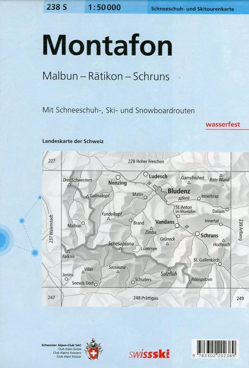 Produktbild: Swisstopo 1 : 50 000 Montafon Ski