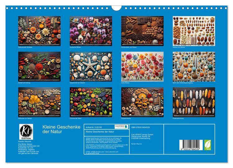 Produktbild: Kleine Geschenke der Natur (Wandkalender 2026 DIN A3 quer), CALVENDO Monatskalender