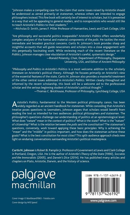 Produktbild: Philosophy and Politics in Aristotle&rsquo;s Politics