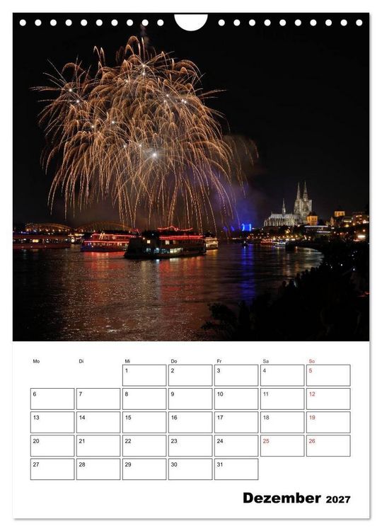 Produktbild: Feuerwerke Terminplaner (Wandkalender 2027 DIN A4 hoch), CALVENDO Monatskalender