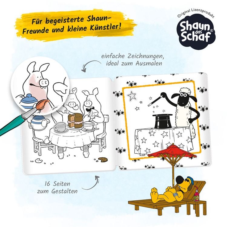 Produktbild: Tr&ouml;tsch Shaun das Schaf Stickermalbuch Malbuch mit Stickern