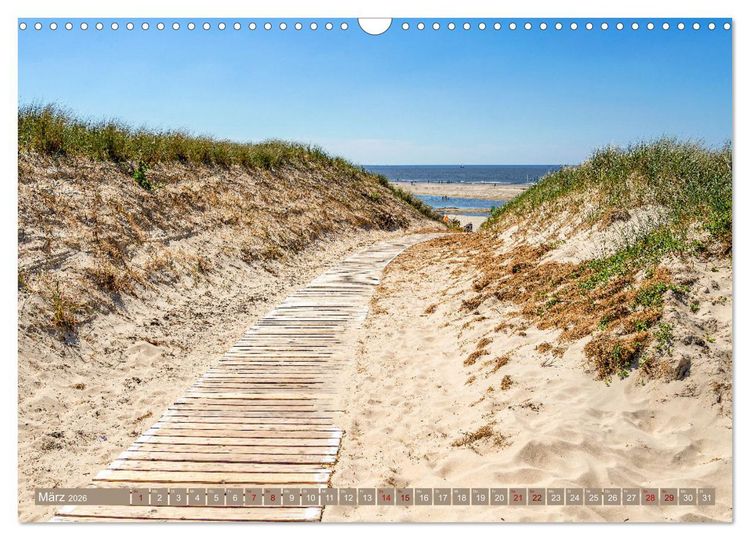 Produktbild: Inselliebe Langeoog (Wandkalender 2026 DIN A3 quer), CALVENDO Monatskalender