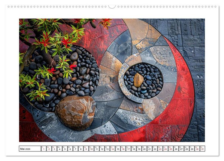 Produktbild: Augenmeditation im Zen Garten (hochwertiger Premium Wandkalender 2026 DIN A2 quer), Kunstdruck in Hochglanz