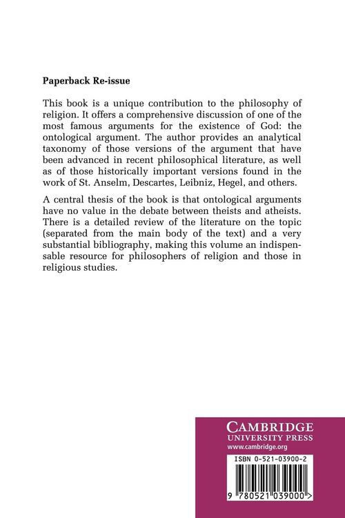 Produktbild: Ontological Arguments and Belief in God