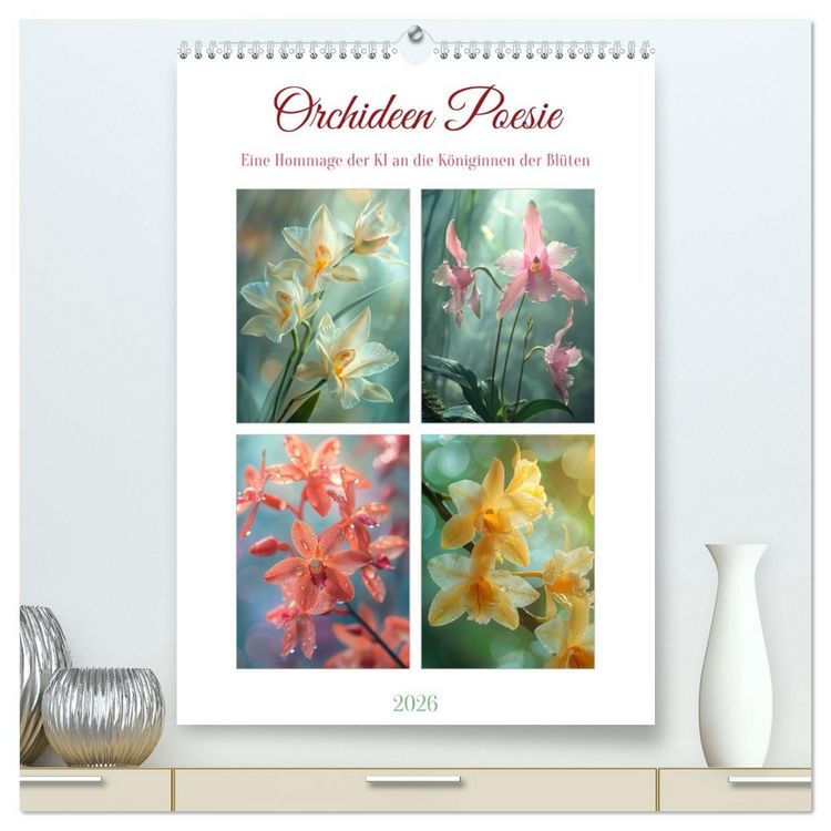 Produktbild: Orchideen Poesie (hochwertiger Premium Wandkalender 2026 DIN A2 hoch), Kunstdruck in Hochglanz