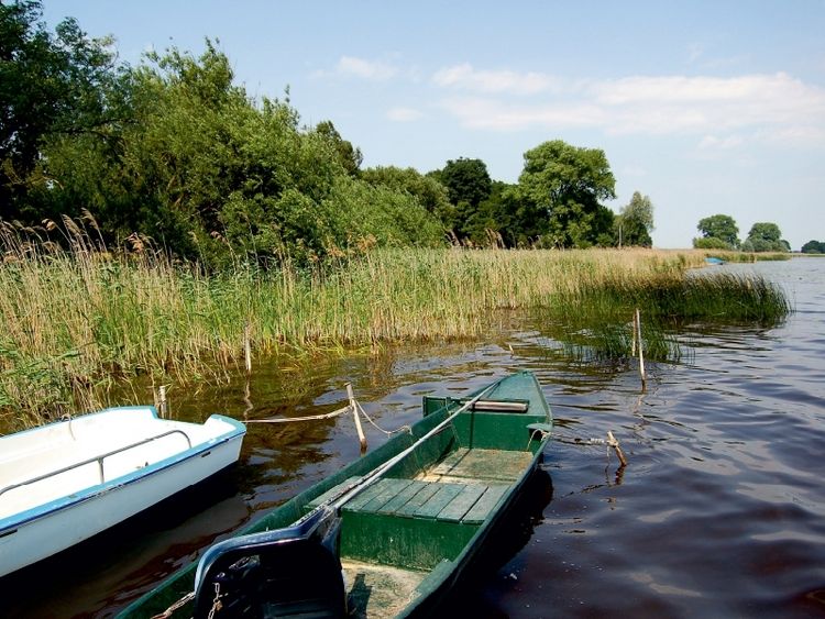 Produktbild: CALVENDO Puzzle Boote am Ufer vom Hohennauener See | 1000 Teile Lege-Gr&ouml;&szlig;e 64x48cm Foto-Puzzle f&uuml;r gl&uuml;ckliche Stunden
