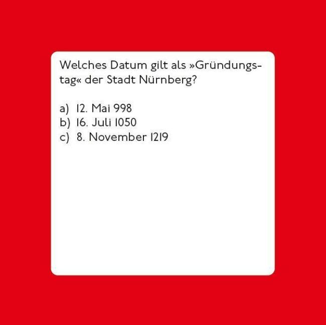 Produktbild: Das N&uuml;rnberg-Quiz (Neuausgabe)