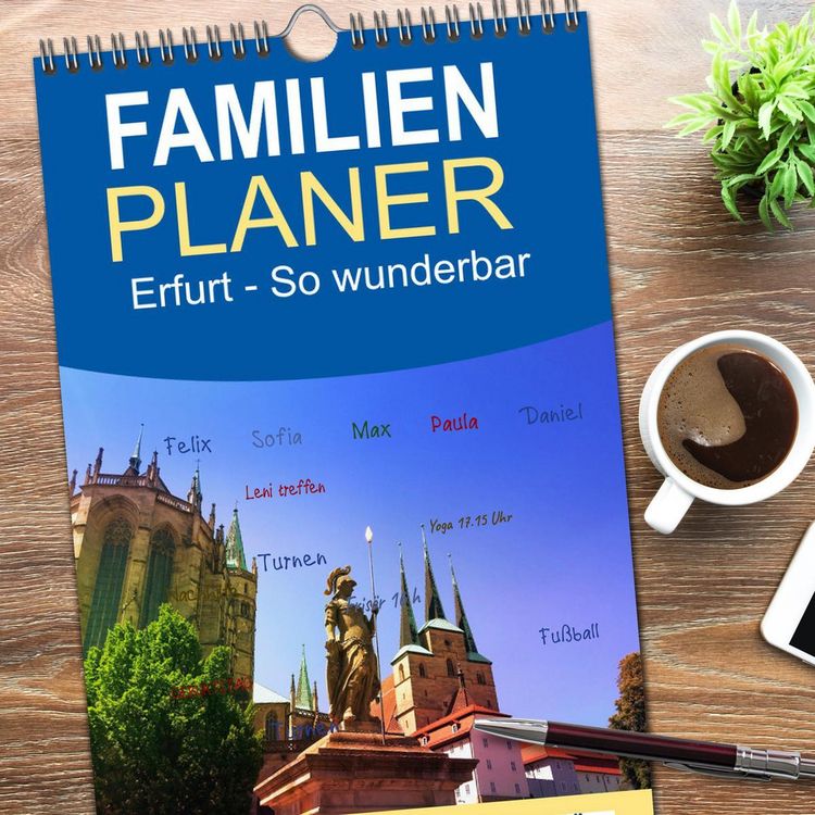 Produktbild: Familienplaner 2026 - Erfurt - So wunderbar mit 5 Spalten (Wandkalender, 21 x 45 cm) CALVENDO
