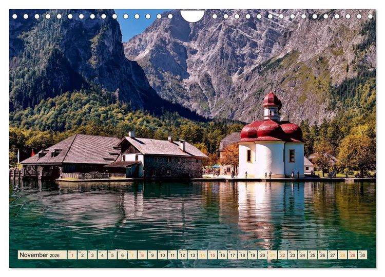 Produktbild: Deutsche Alpen, eine Reise von Lindau am Bodensee bis Berchtesgaden (Wandkalender 2026 DIN A4 quer), CALVENDO Monatskalender
