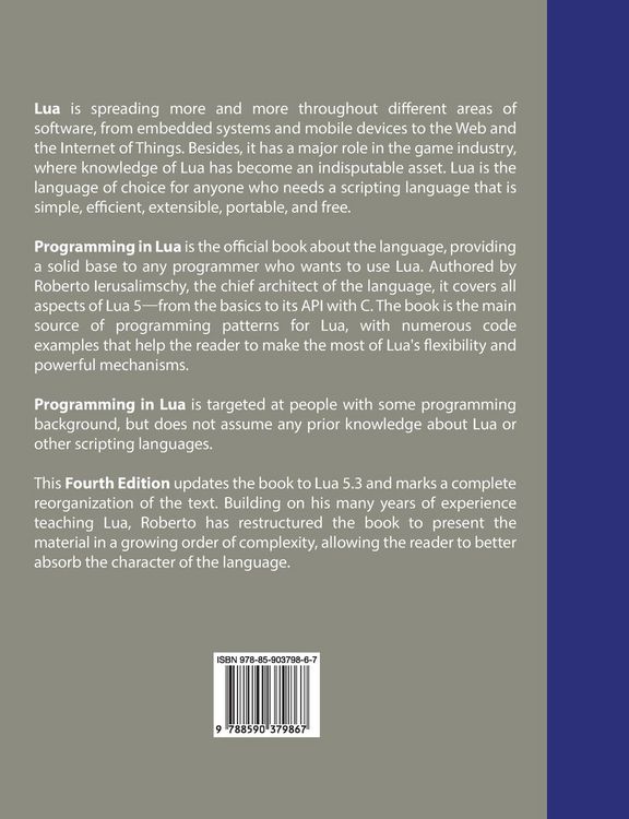 Produktbild: Programming in Lua, fourth edition