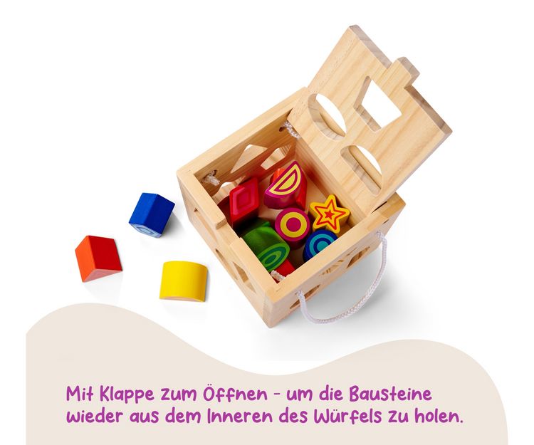 Produktbild: Eichhorn Holz Steckw&uuml;rfel