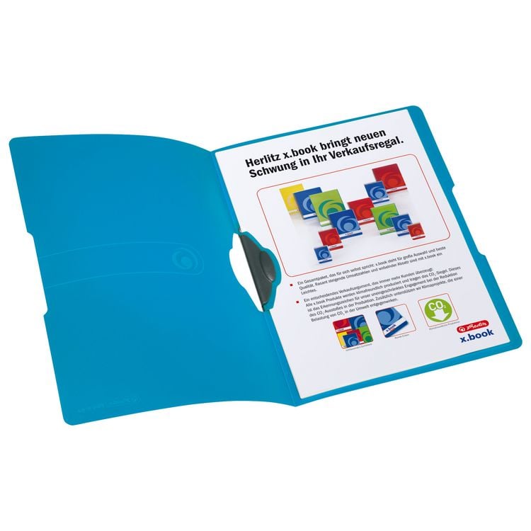 Produktbild: Herlitz Express-Clip A4 PP, transparent blau
