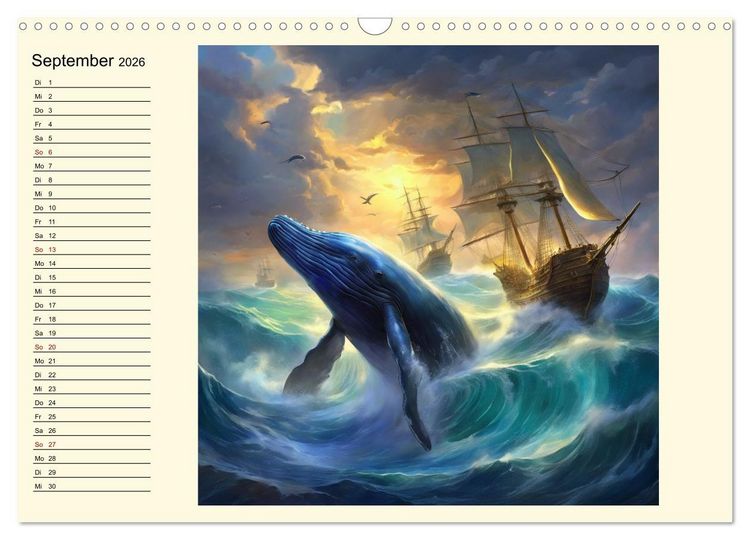 Produktbild: Meeresmythen (Wandkalender 2026 DIN A3 quer), CALVENDO Monatskalender