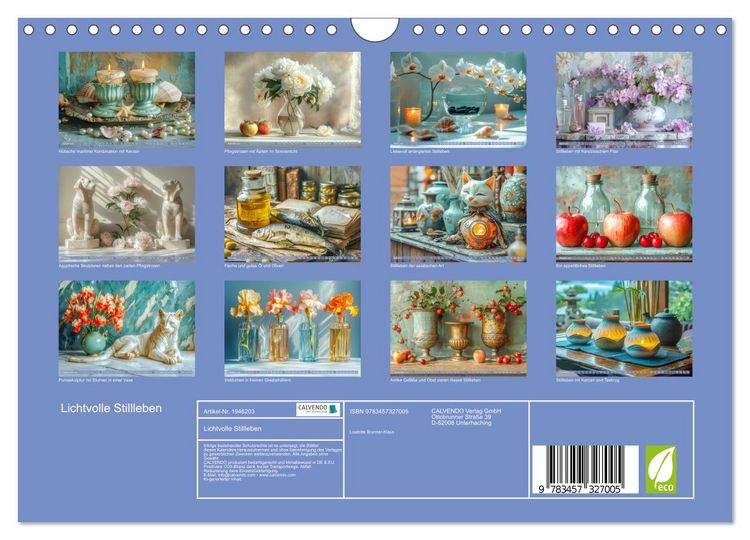 Produktbild: Lichtvolle Stillleben (Wandkalender 2026 DIN A4 quer), CALVENDO Monatskalender