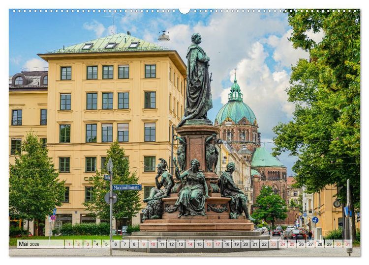 Produktbild: M&uuml;nchen Impressionen (Wandkalender 2026 DIN A2 quer), CALVENDO Monatskalender