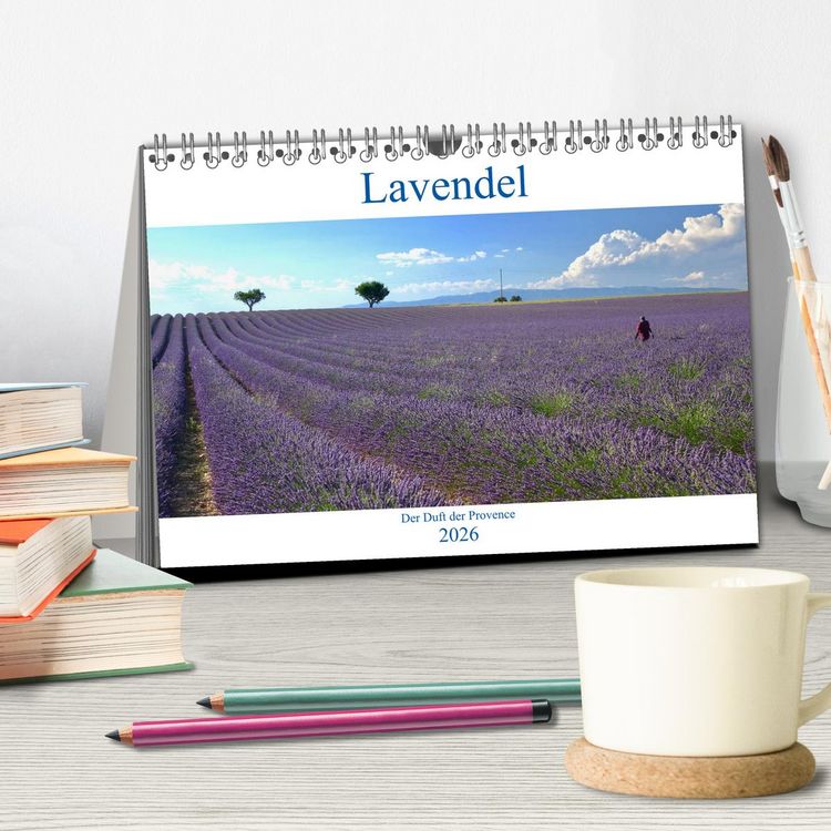 Produktbild: Lavendel. Der Duft der Provence (Tischkalender 2026 DIN A5 quer), CALVENDO Monatskalender