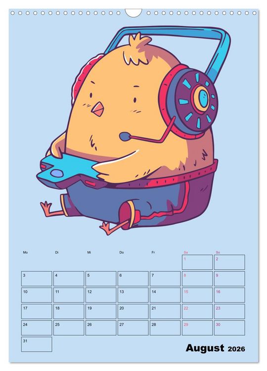Produktbild: Lustige Gamer Tiere (Wandkalender 2026 DIN A3 hoch), CALVENDO Monatskalender