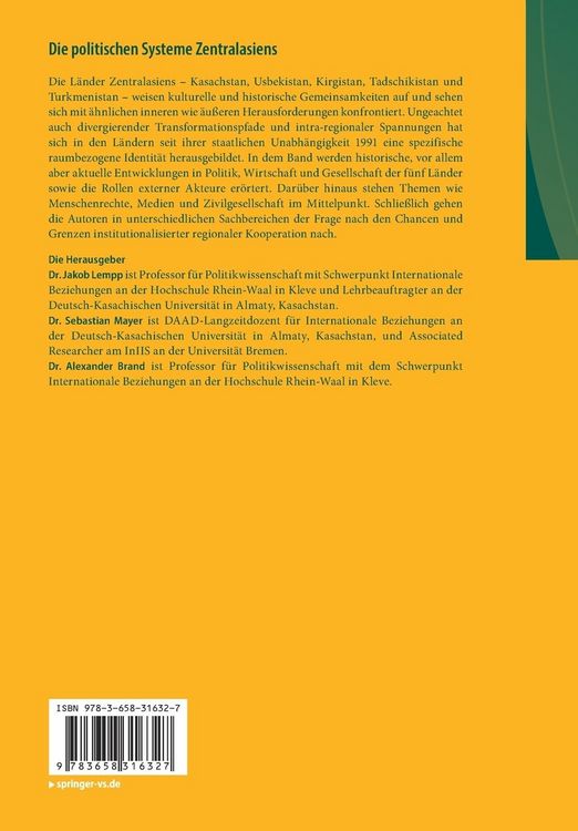 Produktbild: Die politischen Systeme Zentralasiens