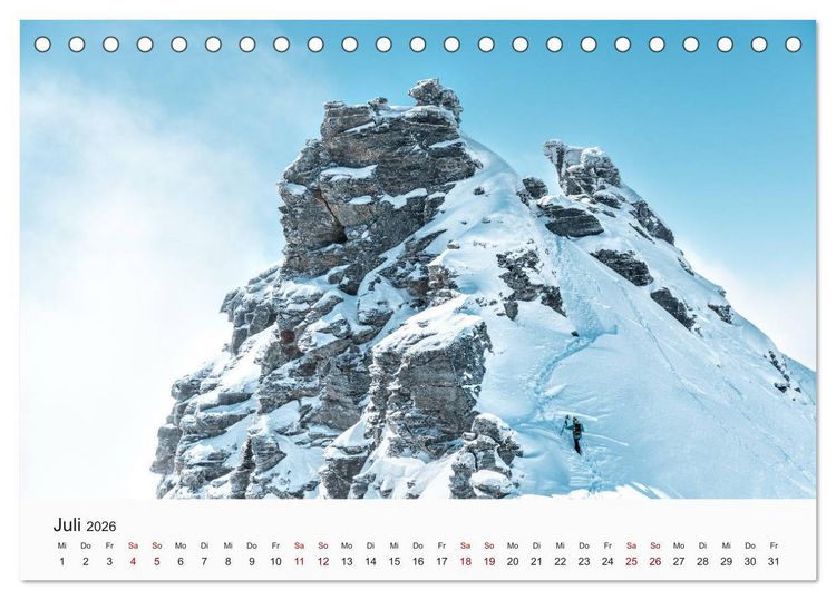 Produktbild: Einzigartige Berggipfel (Tischkalender 2026 DIN A5 quer), CALVENDO Monatskalender