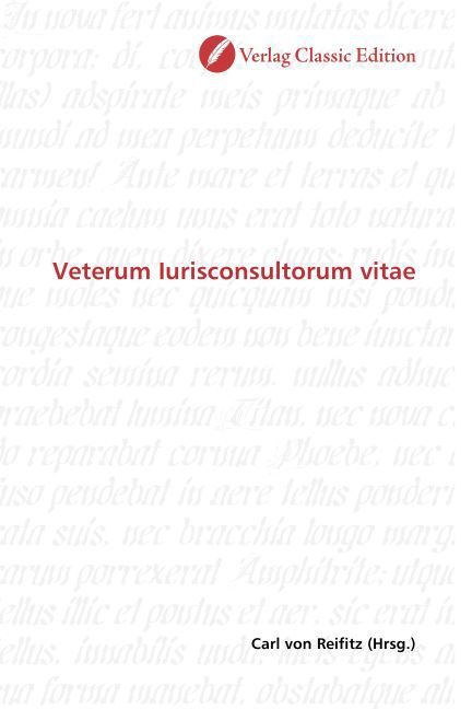 Produktbild: Veterum Iurisconsultorum vitae
