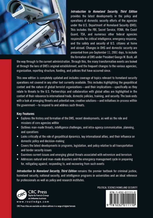Produktbild: Introduction to Homeland Security, Third Edition