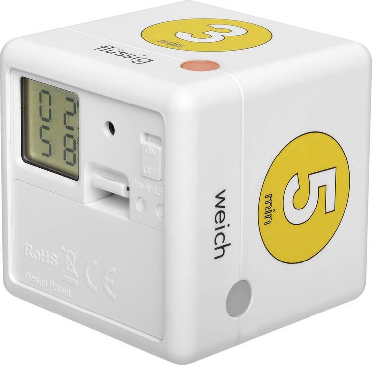 TFA Dostmann Cube Timer Ei Eieruhr Weiß, Gelb digital kaufen