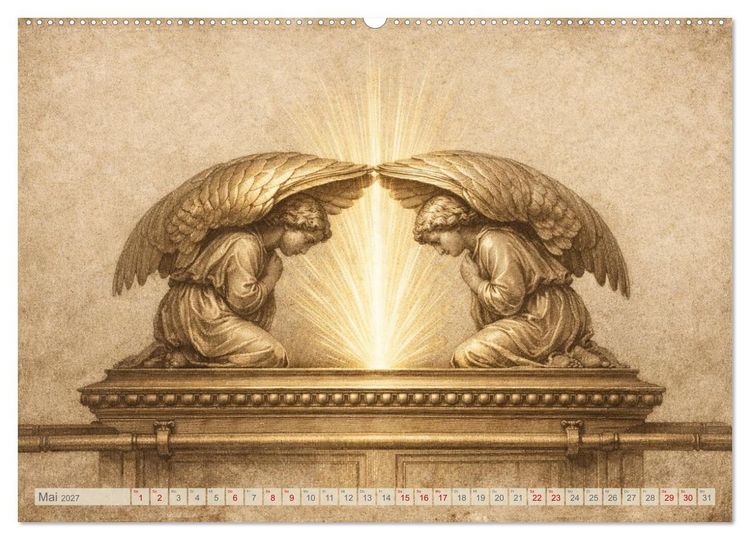 Produktbild: Die Ger&auml;te in der Stiftsh&uuml;tte - Bilder und hebr&auml;ische Begriffe (hochwertiger Premium Wandkalender 2027 DIN A2 quer), Kunstdruck in Hochglanz
