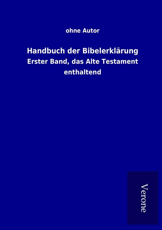 Produktbild: Handbuch der Bibelerkl&auml;rung