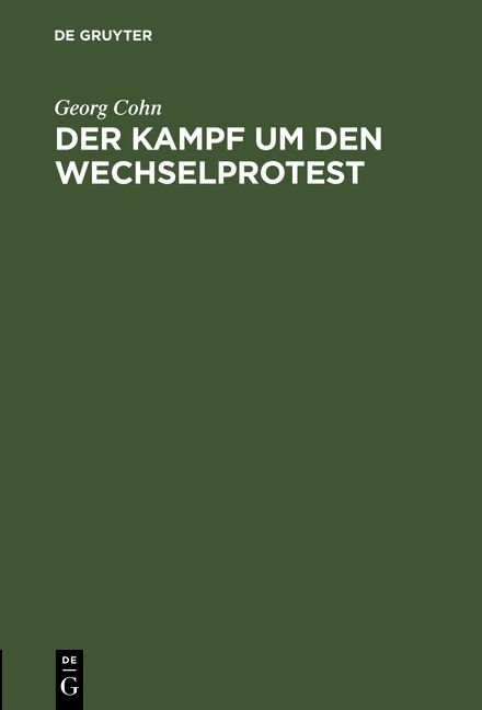 Produktbild: Der Kampf um den Wechselprotest
