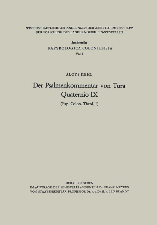 Produktbild: Der Psalmenkommentar von Tura