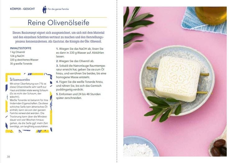 Produktbild: Naturseifen selber machen f&uuml;r Gesicht, K&ouml;rper, Haare, Z&auml;hne, Rasur. F&uuml;r jeden Haut- und Haartyp. &Ouml;kologisch, nachhaltig, plastikfrei