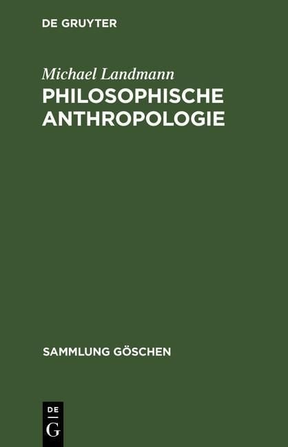 Produktbild: Philosophische Anthropologie