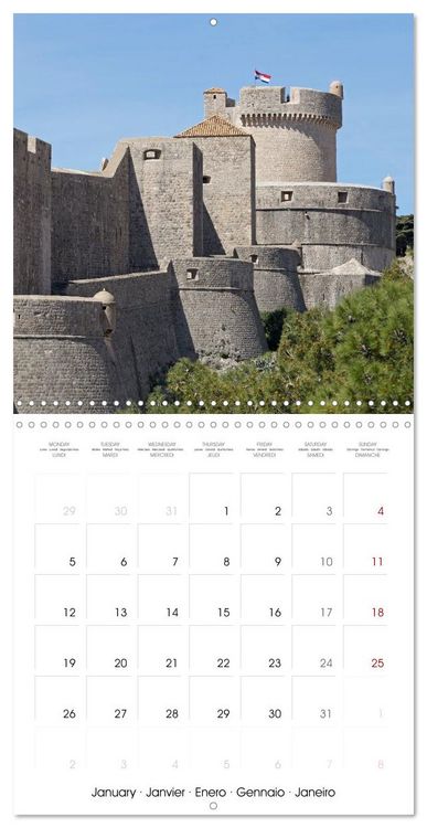 Produktbild: Dubrovnik - World Heritage Site by the Adriatic Sea (Wall Calendar 2026 12 &times; 12 Inch) CALVENDO 12 Month Wall Calendar