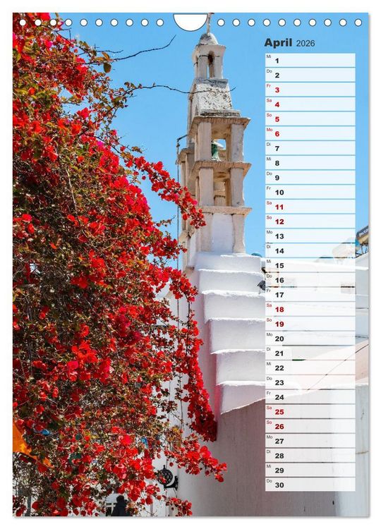 Produktbild: Bunte Treppen auf Mykonos - Reiseplaner (Wandkalender 2026 DIN A4 hoch), CALVENDO Monatskalender