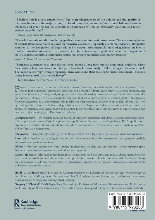 Produktbild: Handbook of Formative Assessment