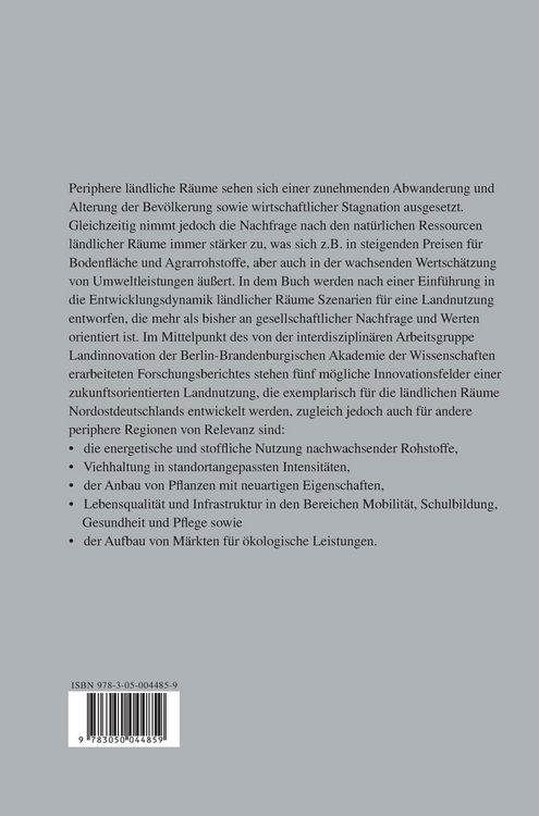Produktbild: Zur Zukunft l&auml;ndlicher R&auml;ume