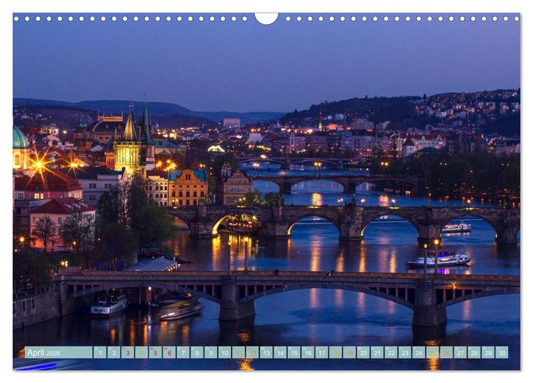 Produktbild: Die Karlsbr&uuml;cke in Prag (Wandkalender 2026 DIN A3 quer), CALVENDO Monatskalender