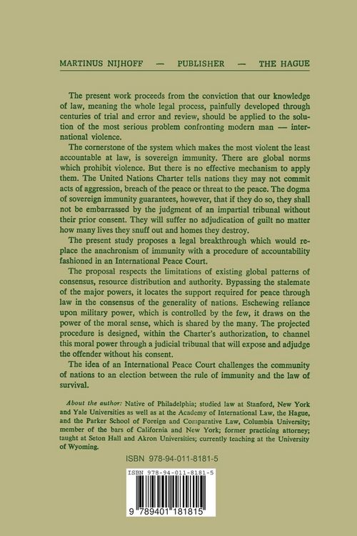 Produktbild: An International Peace Court