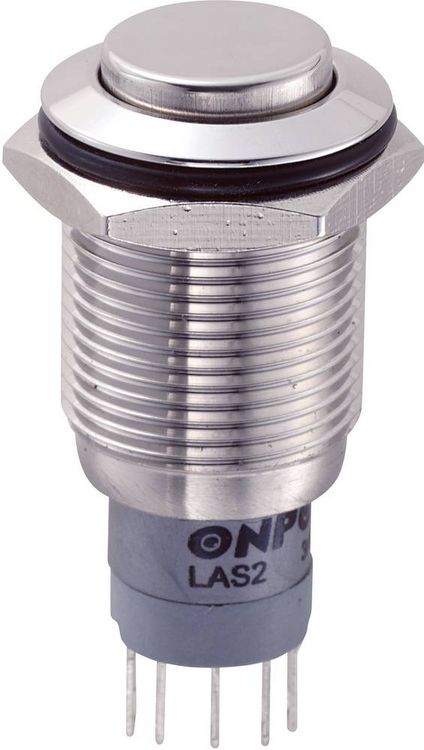 Produktbild: TRU COMPONENTS 701968 LAS2GQH-11Z/S/P Vandalismusgesch&uuml;tzter Druckschalter 250 V/AC 3 A 1 x Ein/Ein rastend 1 St.