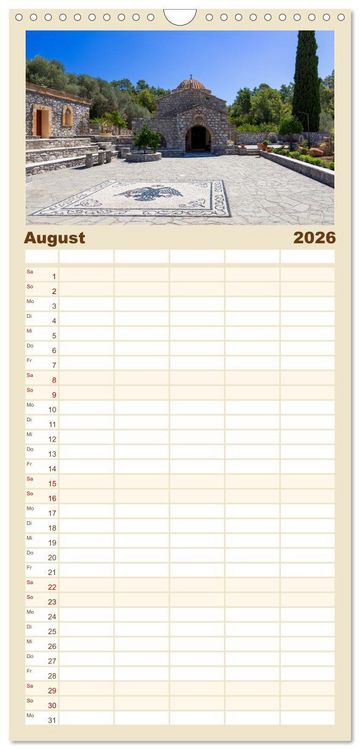 Produktbild: Familienplaner 2026 - Rhodos und Symi mit 5 Spalten (Wandkalender, 21 x 45 cm) CALVENDO