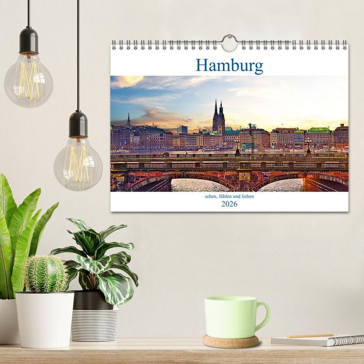 Produktbild: Hamburg sehen, f&uuml;hlen und lieben (Wandkalender 2026 DIN A4 quer), CALVENDO Monatskalender