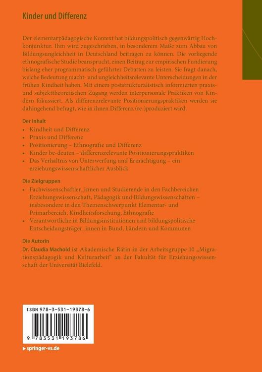 Produktbild: Kinder und Differenz