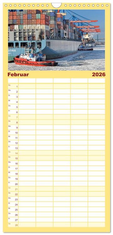 Produktbild: Familienplaner 2026 - Hamburg Stadt an der Alster und Elbe mit 5 Spalten (Wandkalender, 21 x 45 cm) CALVENDO
