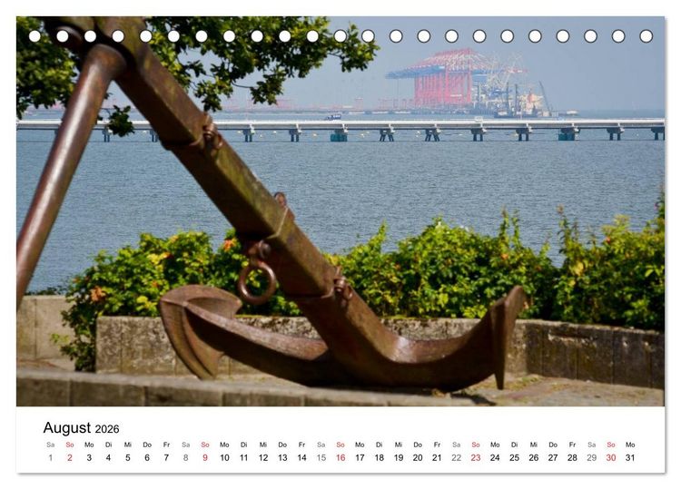 Produktbild: Maritime Impressionen Wilhelmshaven (Tischkalender 2026 DIN A5 quer), CALVENDO Monatskalender