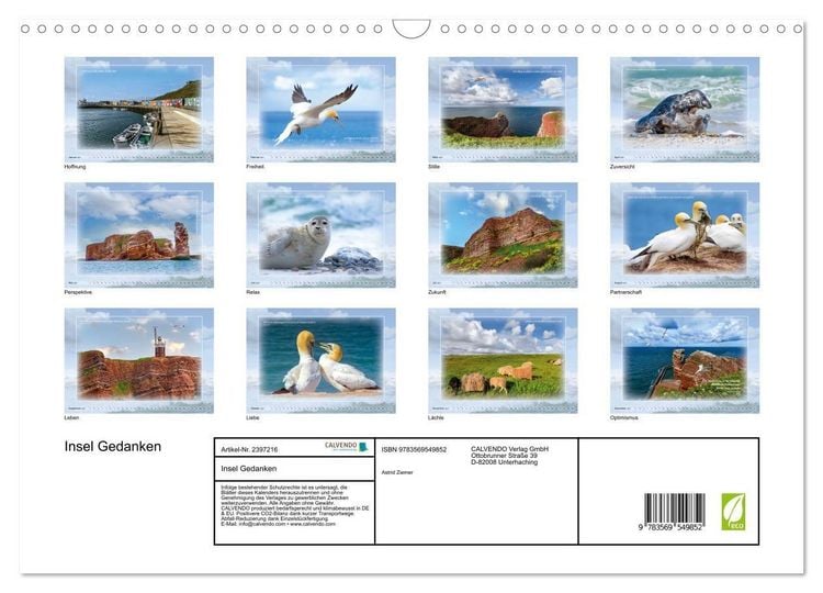 Produktbild: Insel Gedanken (Wandkalender 2027 DIN A3 quer), CALVENDO Monatskalender