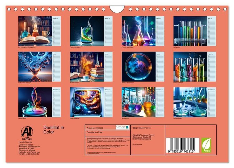 Produktbild: Destillat in Color (Wandkalender 2027 DIN A4 quer), CALVENDO Monatskalender